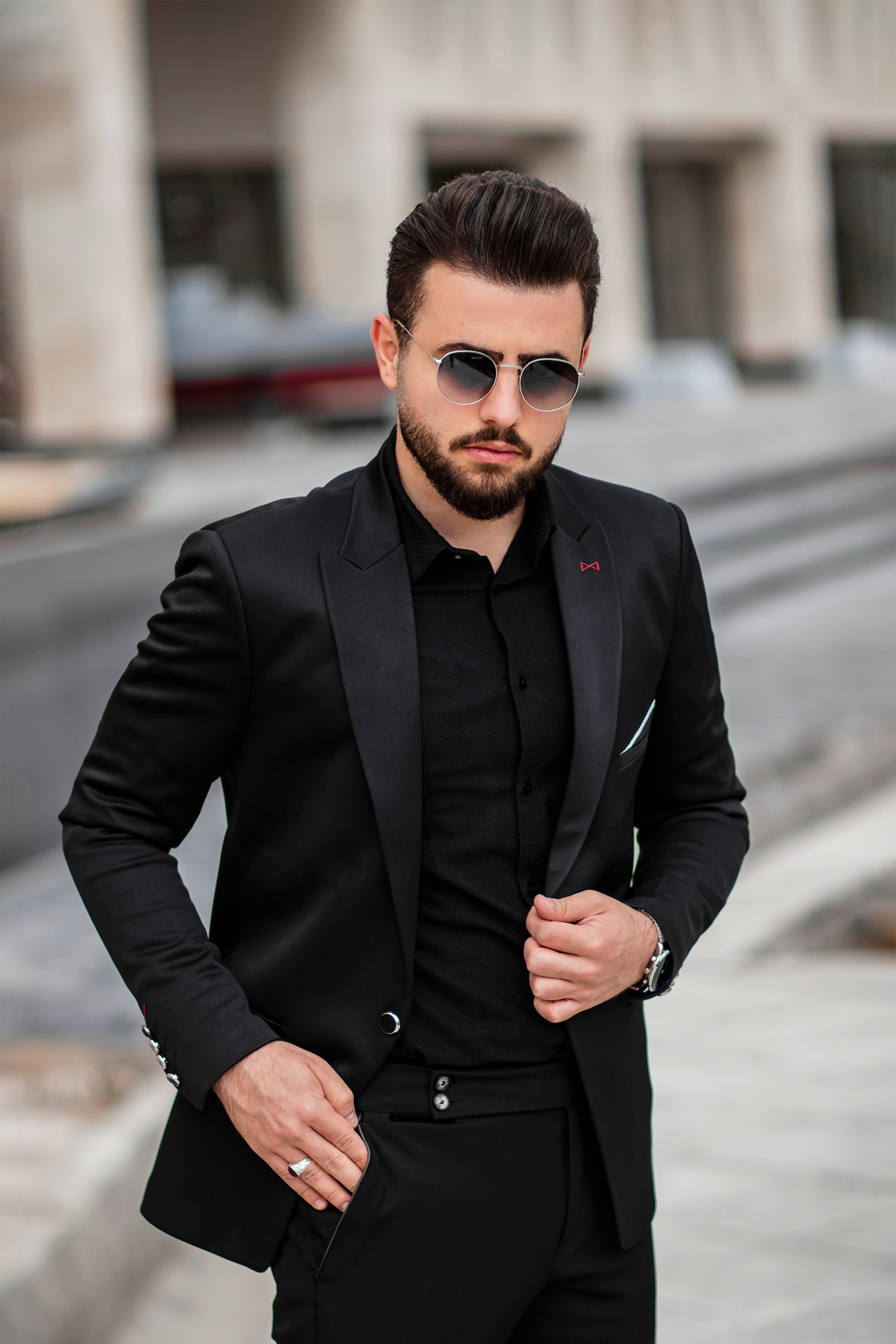 Navy wool coat